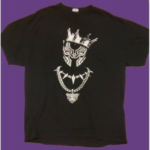 Black Panther King T'Challa of Wakanda Marvel T-shirt Men's XL